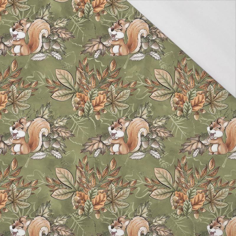 HAPPY SQUIRRELS (AUTUMN IN THE FOREST) - single jersey with elastane 