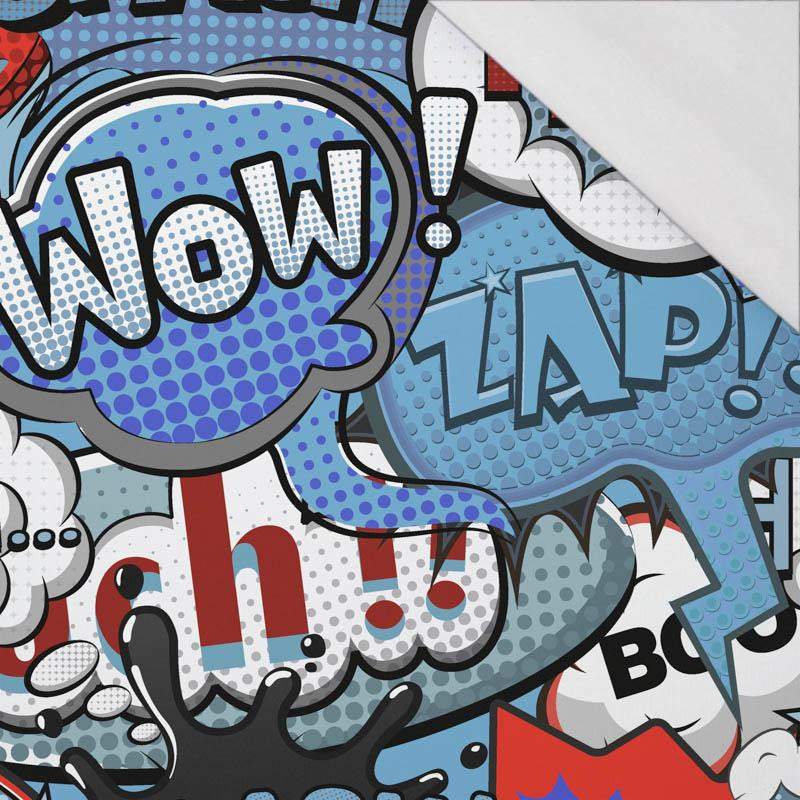 COMIC BOOK (blue - red) - single jersey with elastane 