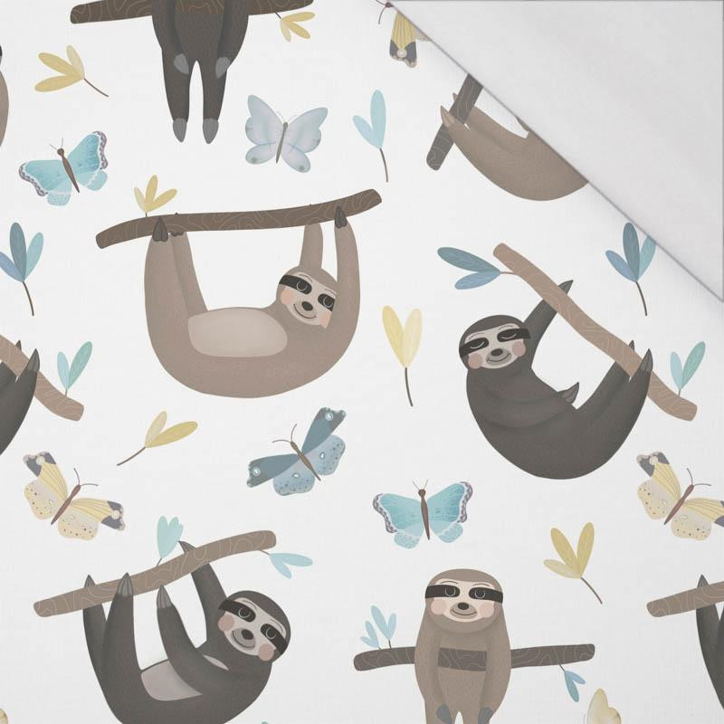 SLOTHS / butterflies (SLOTHS) / white - single jersey with elastane 