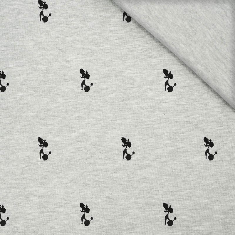 POODLES (MINIMAL) / M-01 melange light grey- single jersey TE210