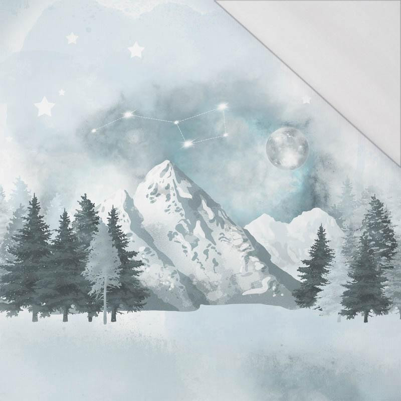 TREES AND MOUNTAINS (WINTER IN THE MOUNTAIN) - SINGLE JERSEY PANEL 75cm x 80cm