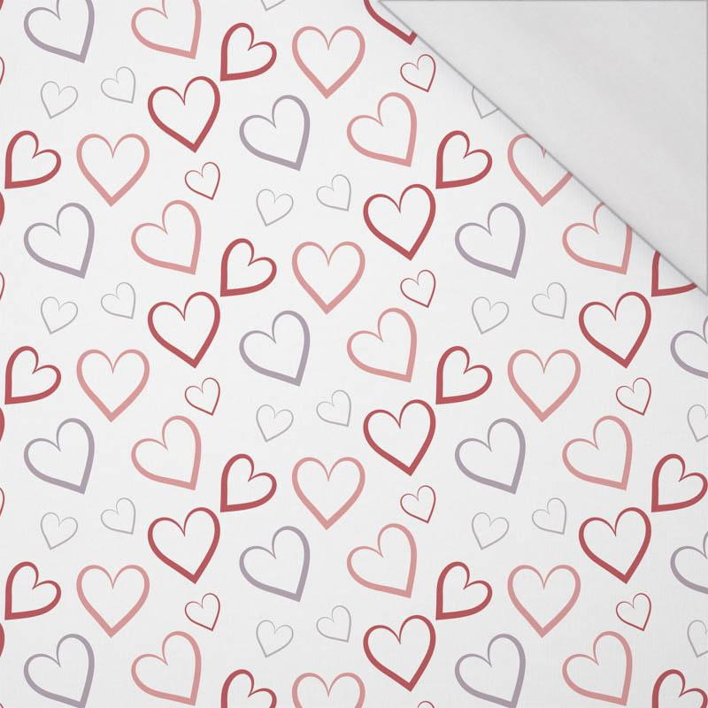 HEARTS (CONTOUR) / white (VALENTINE'S HEARTS) - single jersey with elastane 