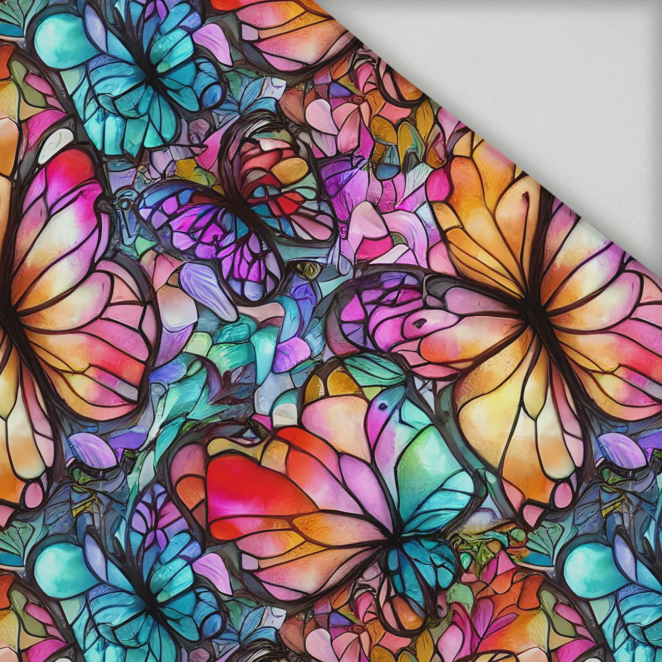 BUTTERFLIES / STAINED GLASS - quick-drying woven fabric