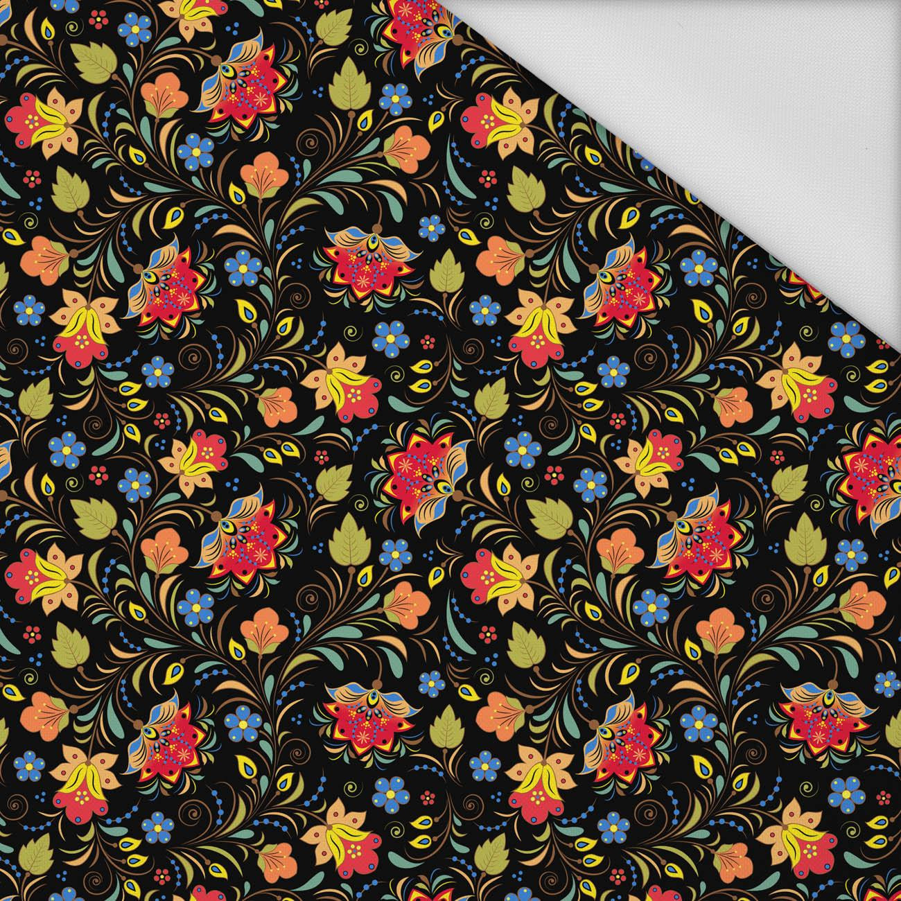 FOLK FLOWERS - Waterproof woven fabric