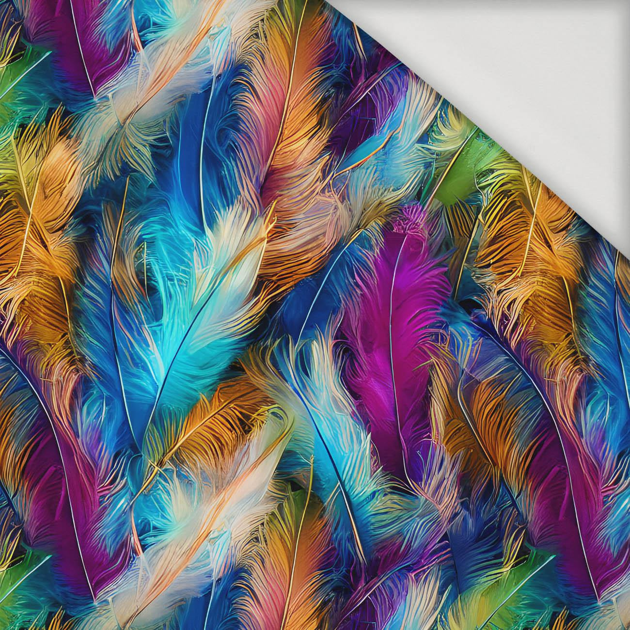 NEON FEATHERS - Viscose jersey