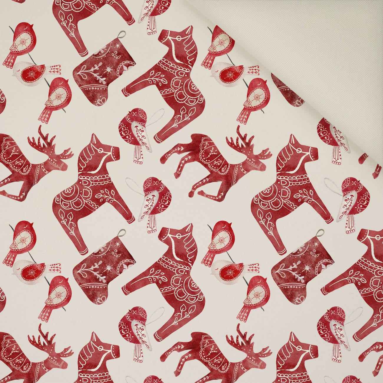 WINTER ANIMALS pat. 3 (NORDIC CHRISTMAS)- Upholstery velour 