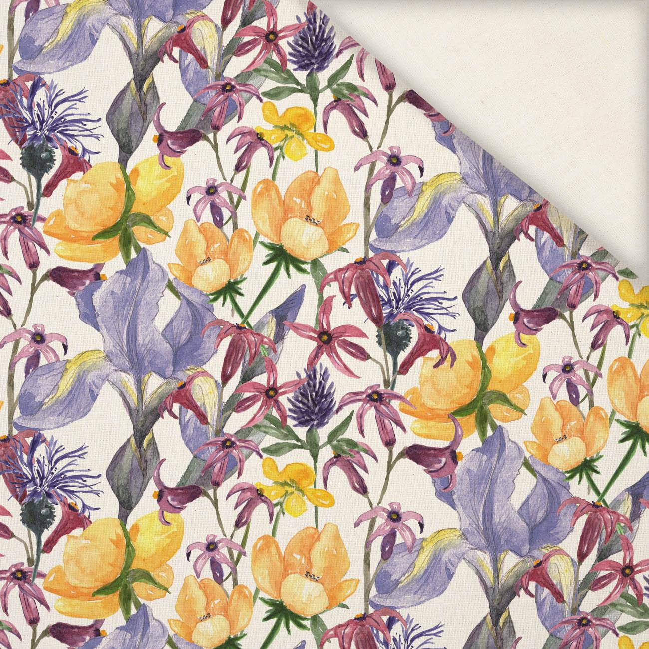 IRISES (IN THE MEADOW) - Linen 100%