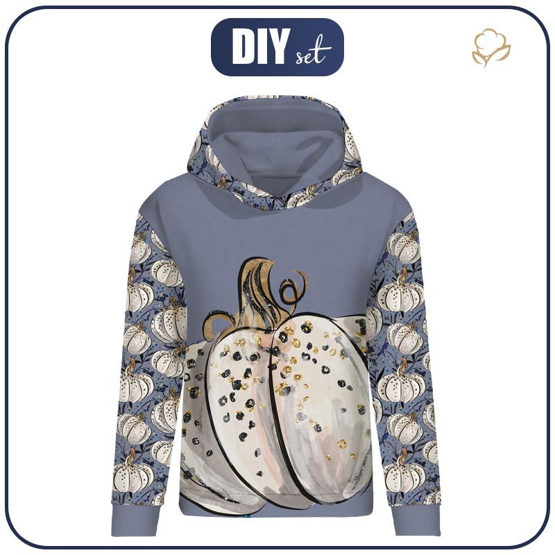 CLASSIC WOMEN’S HOODIE (POLA) - ENCHANTED PUMPKIN (ENCHANTED NIGHT) - looped knit fabric 