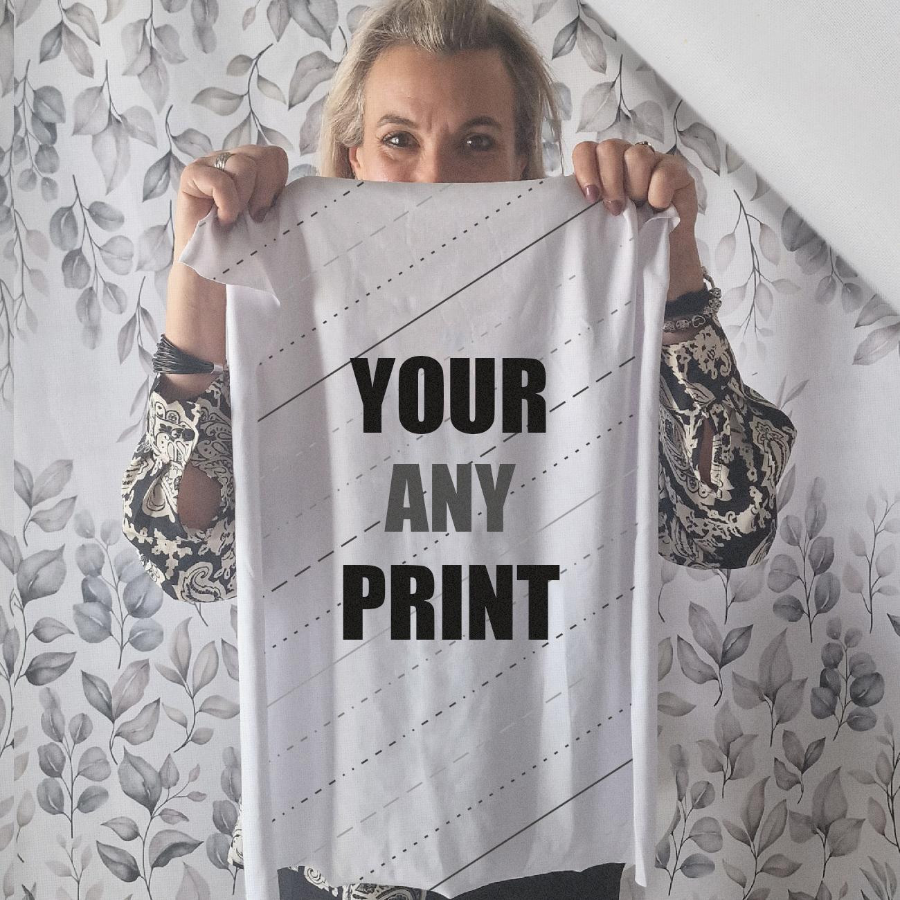 PANEL (60cm x 50cm) -  WITH CUSTOM PRINT - Cotton woven fabric
