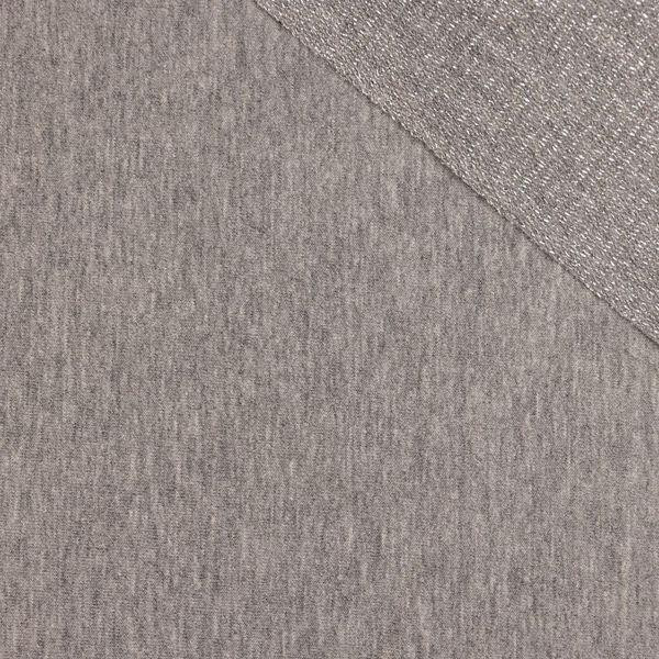 MELANGE LIGHT GRAY / Silver - loopback knit fabric with lurex thread