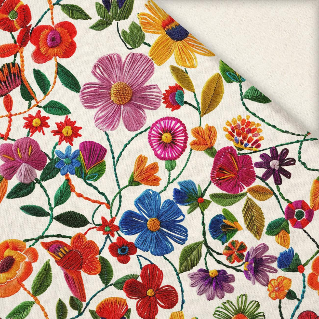 FLOWERS 3D PAT. 1 - Linen 100%
