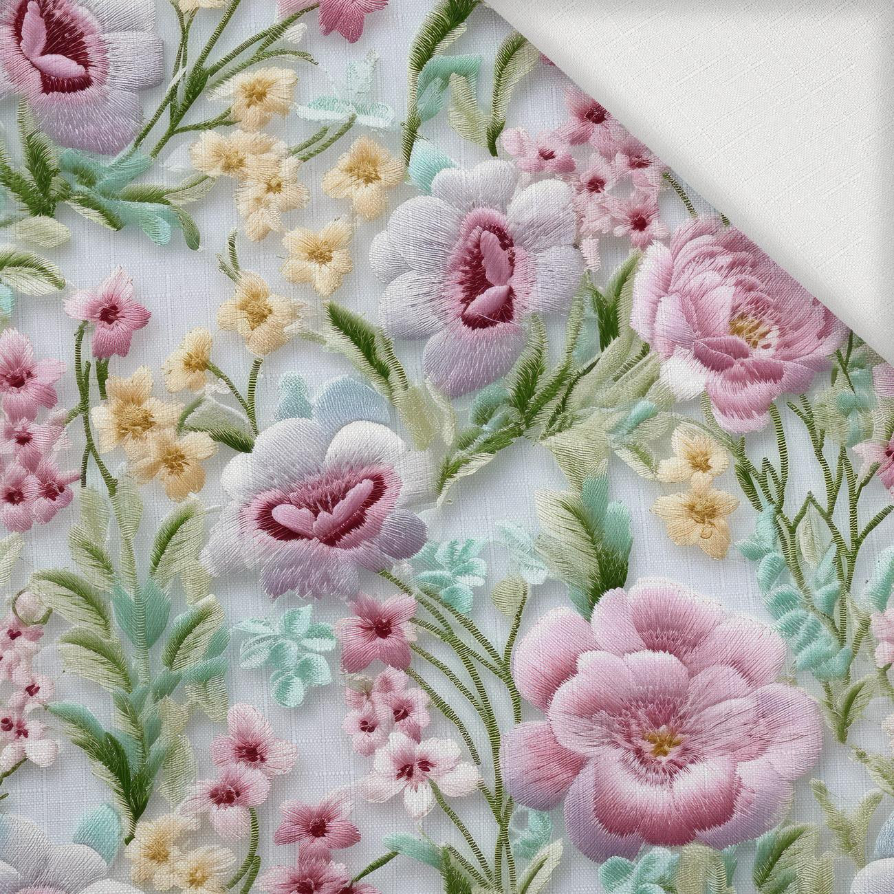 FLOWERS 3D PAT. 8 - Woven Fabric for tablecloths