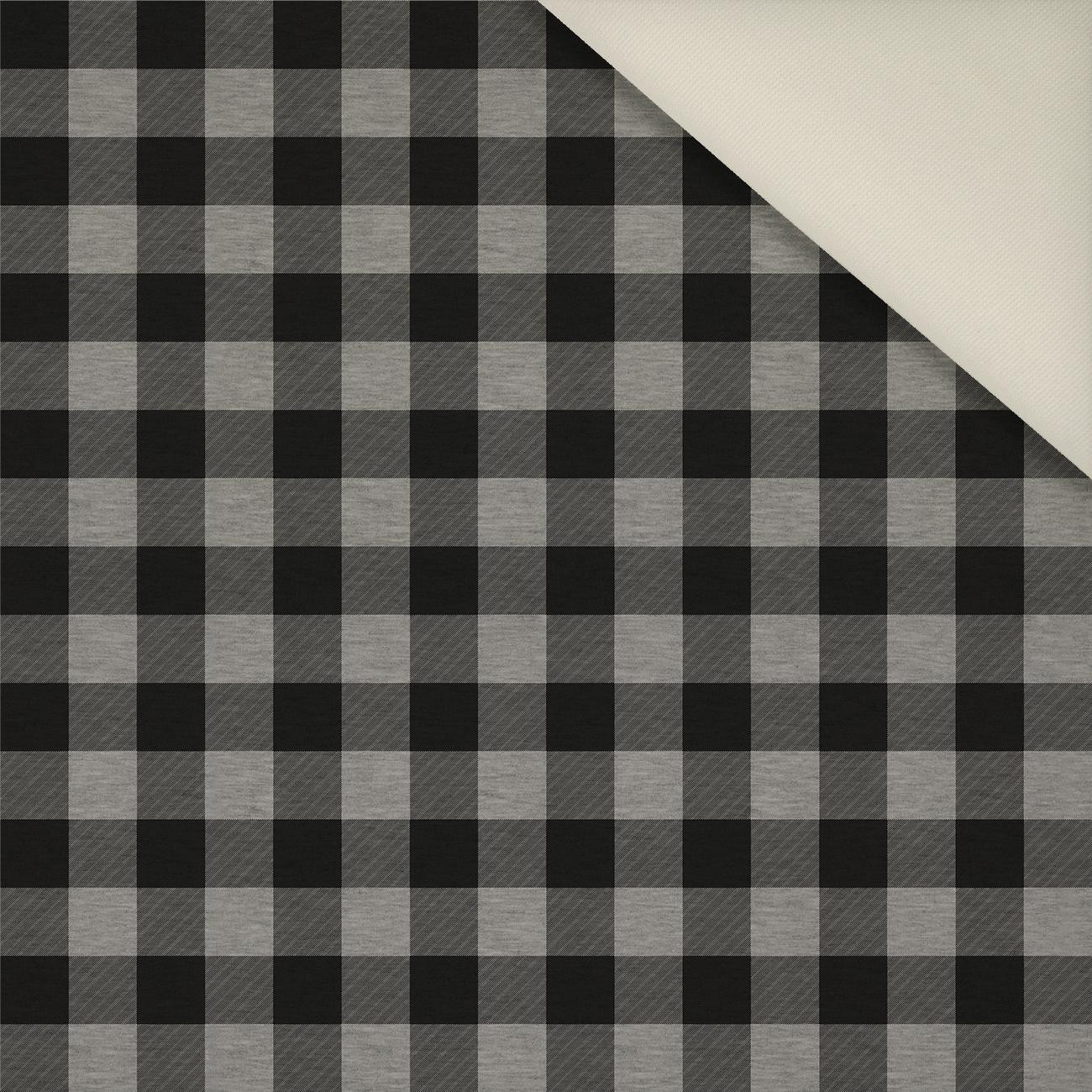 CHECK VICHY - MELANGE LIGHT GRAY- Upholstery velour 