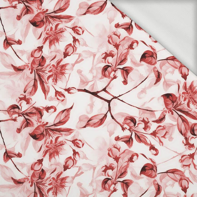 APPLE BLOSSOM pat. 1 (red) - looped knit fabric