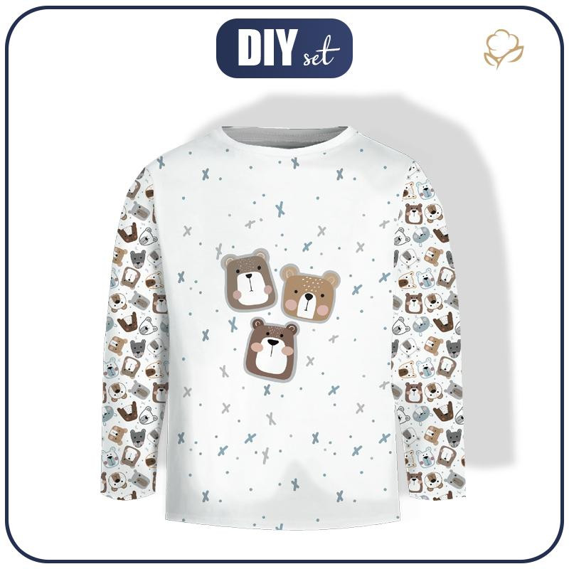 Longsleeve - BEARS / brown (CITY BEARS) - sewing set