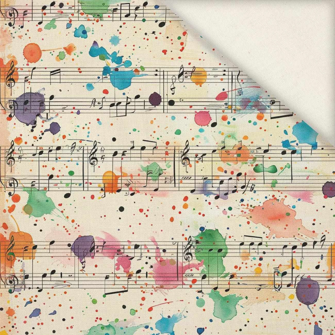 MUSIC NOTES PAT. 1 - Linen 100%