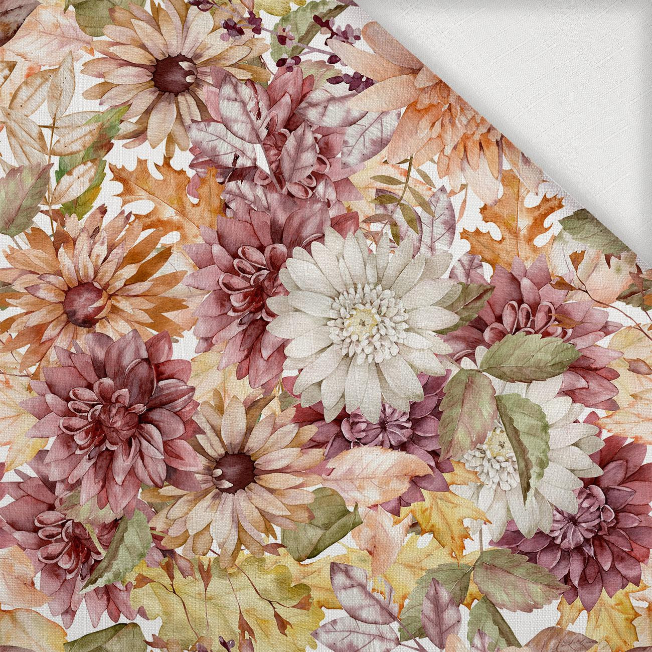 AUTUMN FLOWERS (GOLDEN AUTUMN) - Woven Fabric for tablecloths