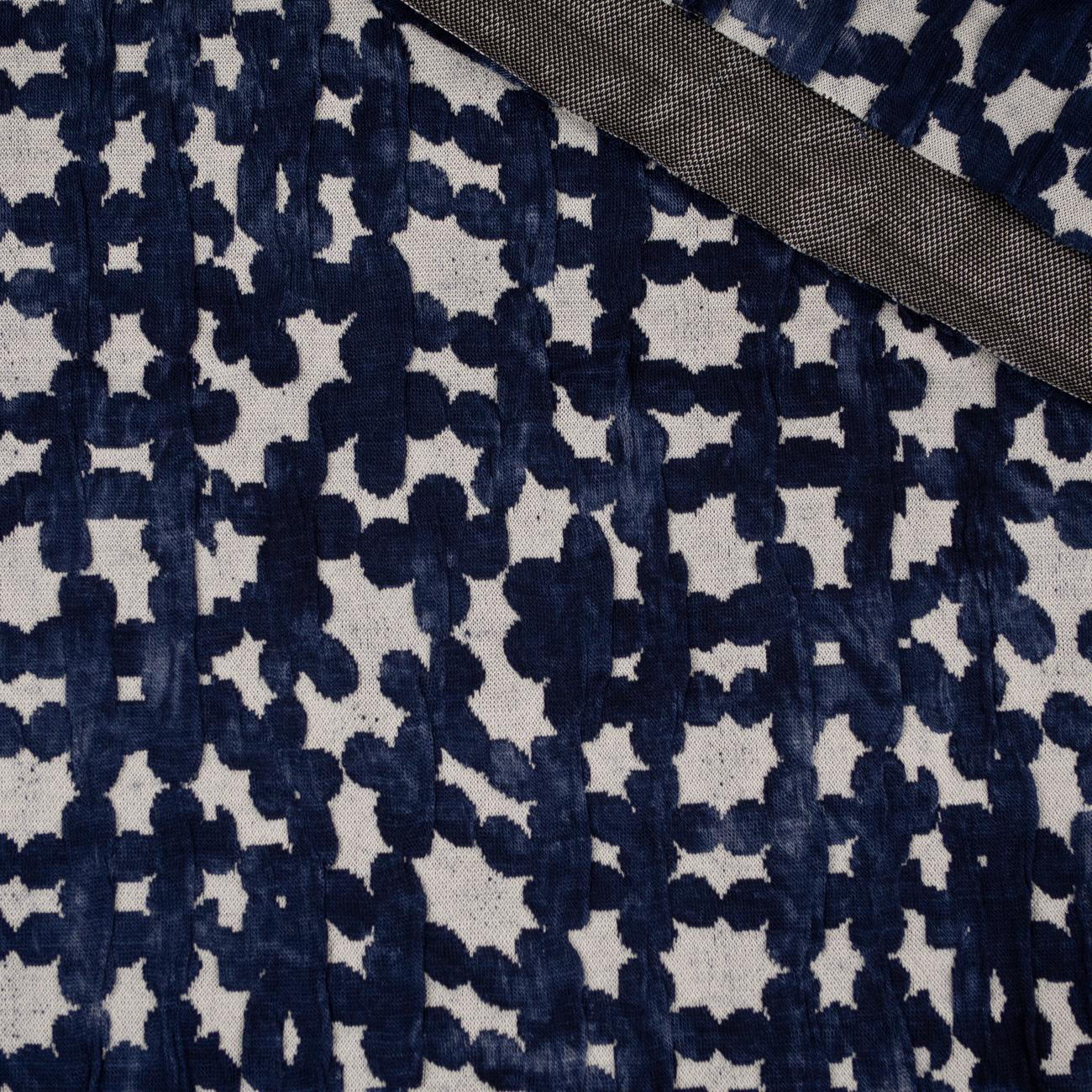 FLOWERS / navy - jacquard