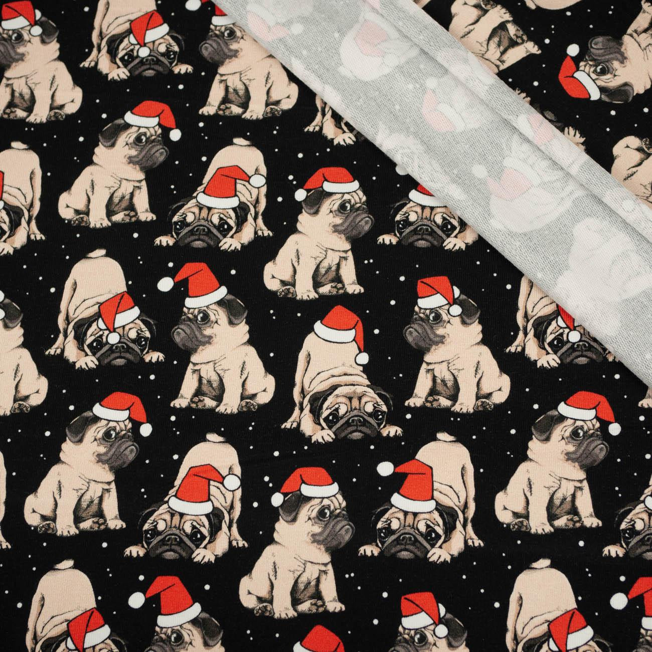 BULDOGS / Santa hats - looped knit fabric