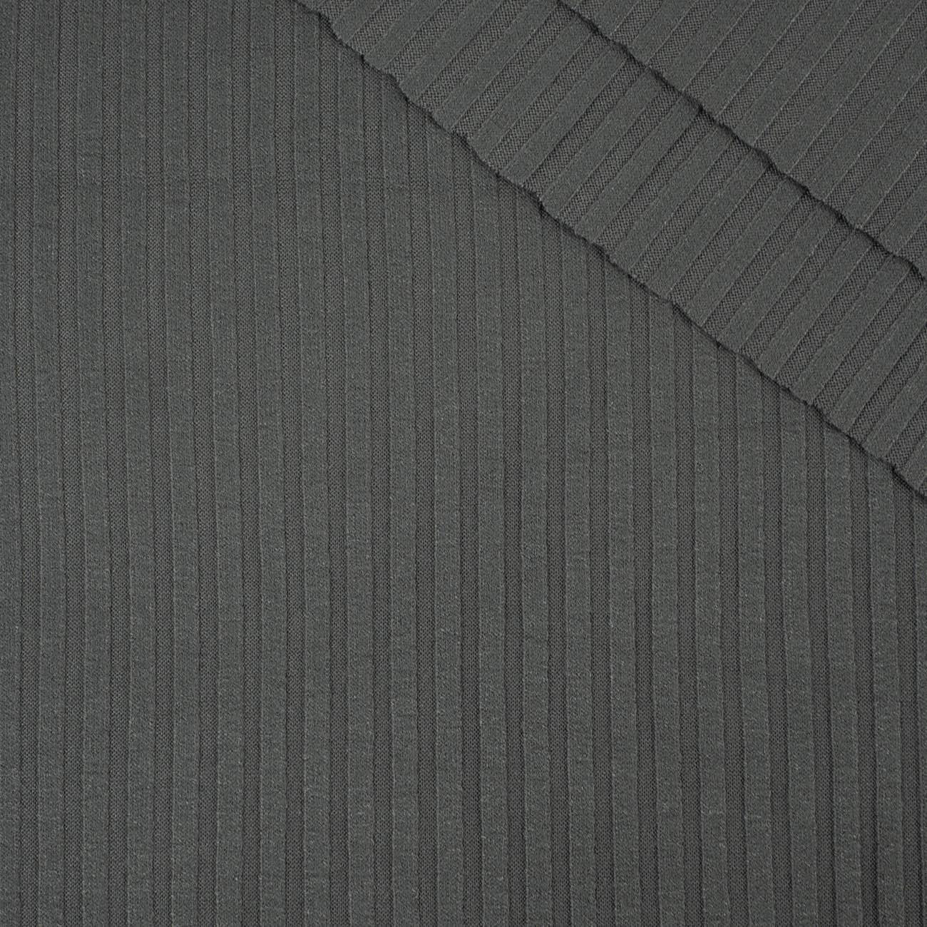 DARK GREY - Ribbed knitwear