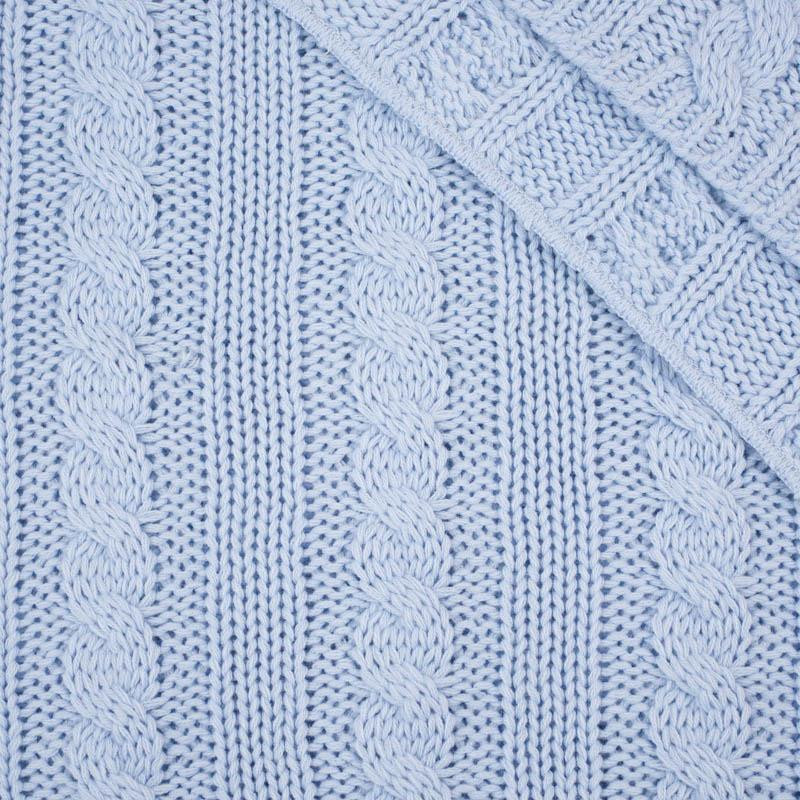 BLANKET (BRAID) / light blue S - knitted panel