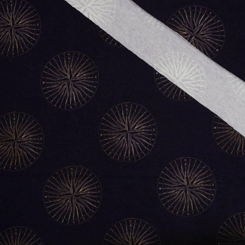 GOLDEN COMPASSES (GOLDEN OCEAN) / dark blue - single jersey 