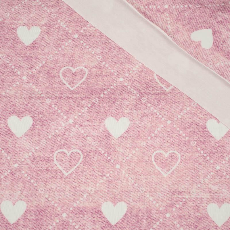 HEARTS AND RHOMBUSES / vinage look jeans (rose quartz) - single jersey with elastane 