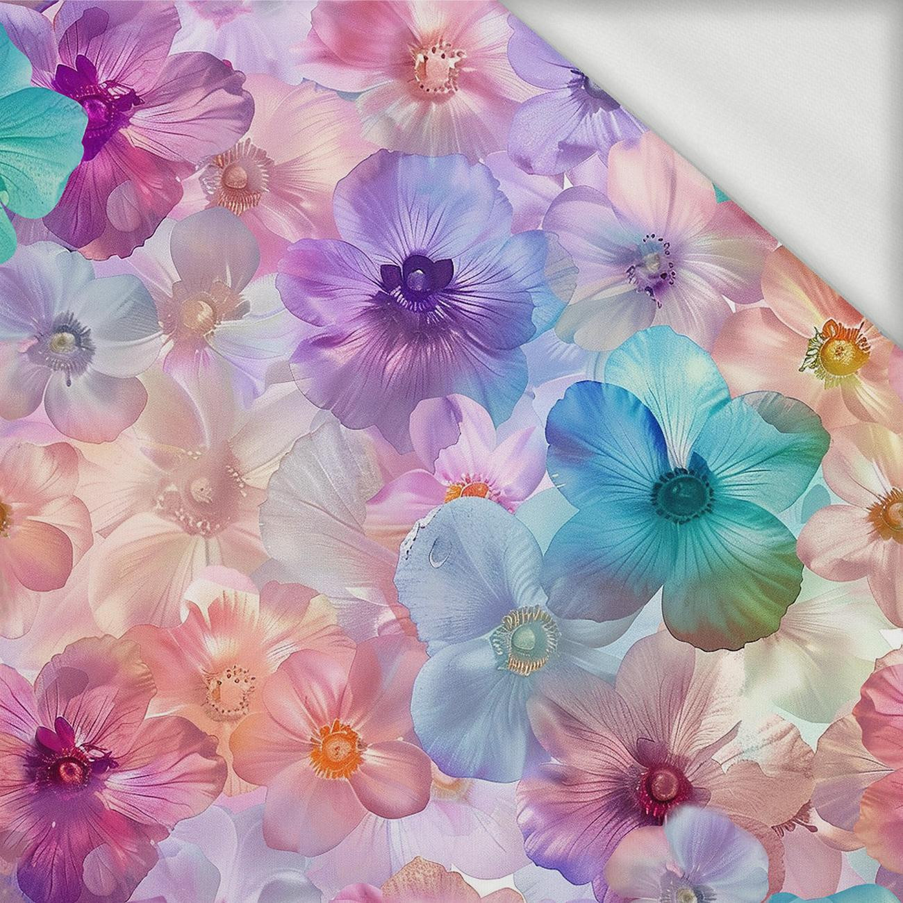 PASTEL FLOWERS WZ.9 - looped knit fabric