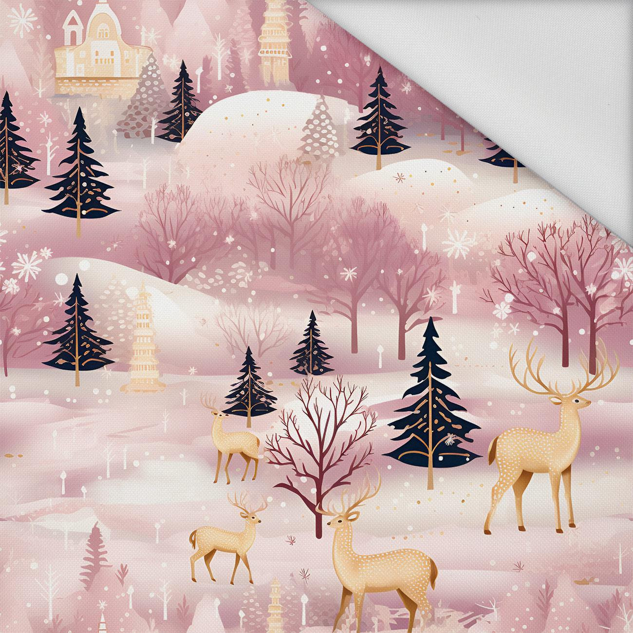 Pink Vintage Christmas wz. 1 - Waterproof woven fabric