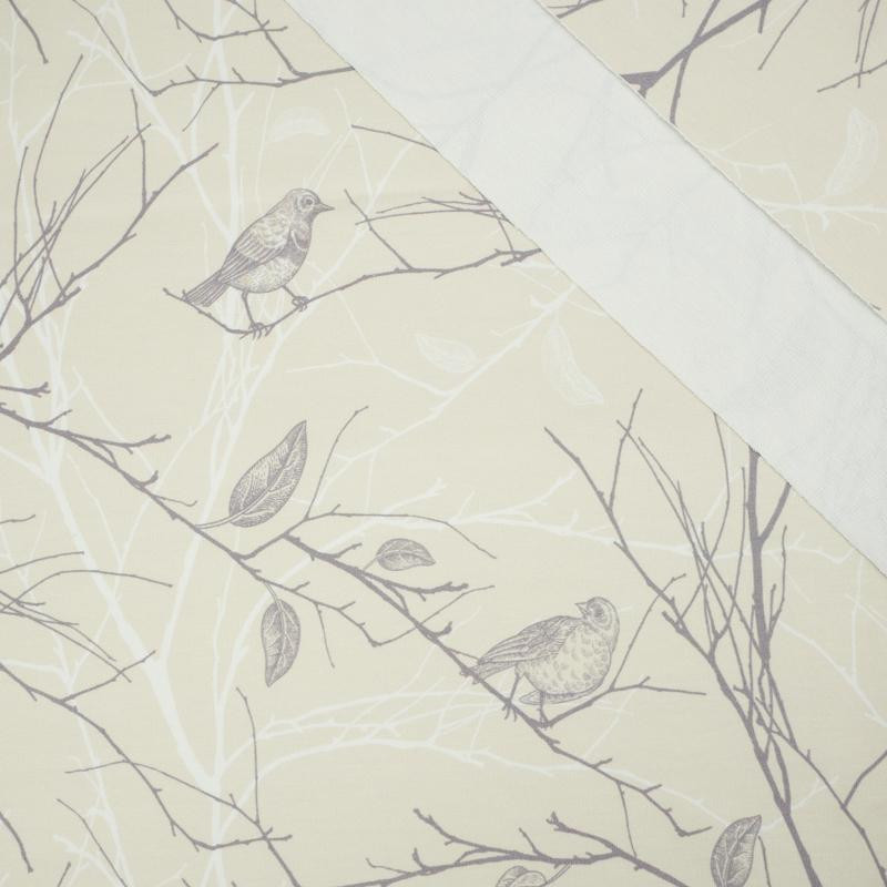 BIRDS / beige - looped knit 