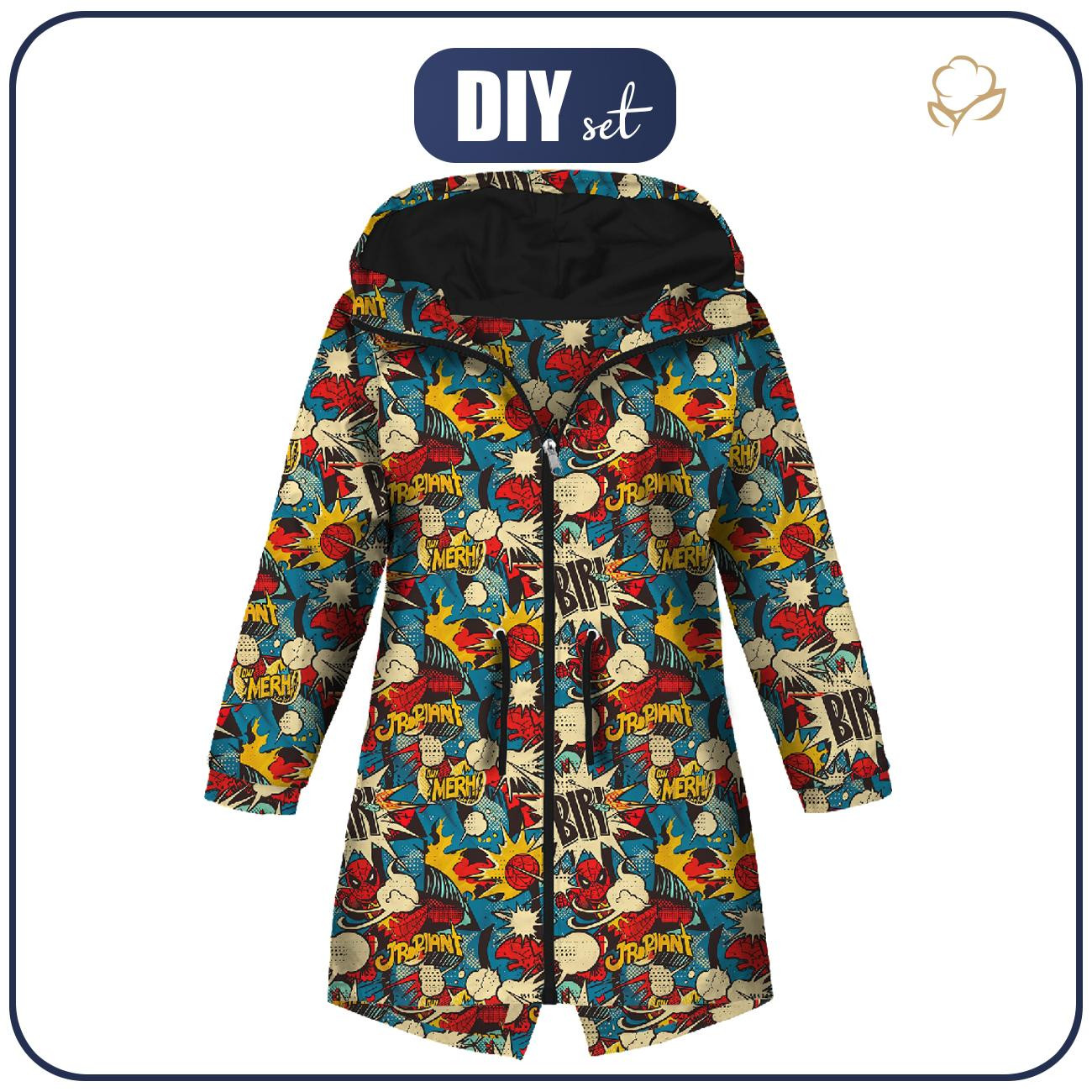 KIDS PARKA (ARIEL) -  RETRO COMICS wz.1 - sewing set