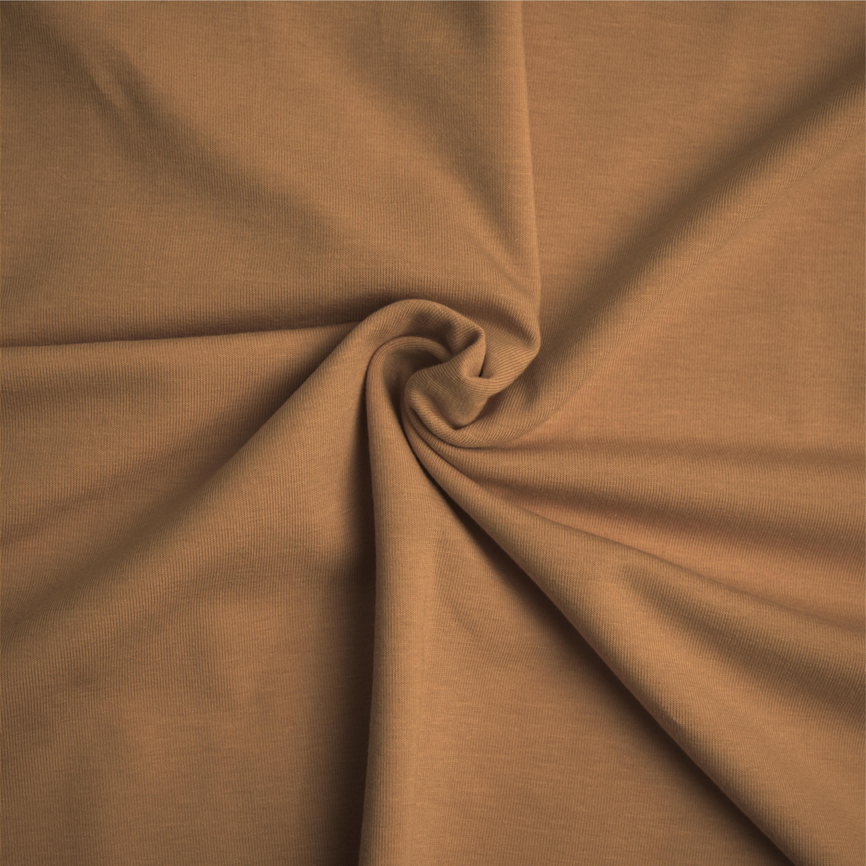 D-10 CARAMEL - looped knitwear with elastan 