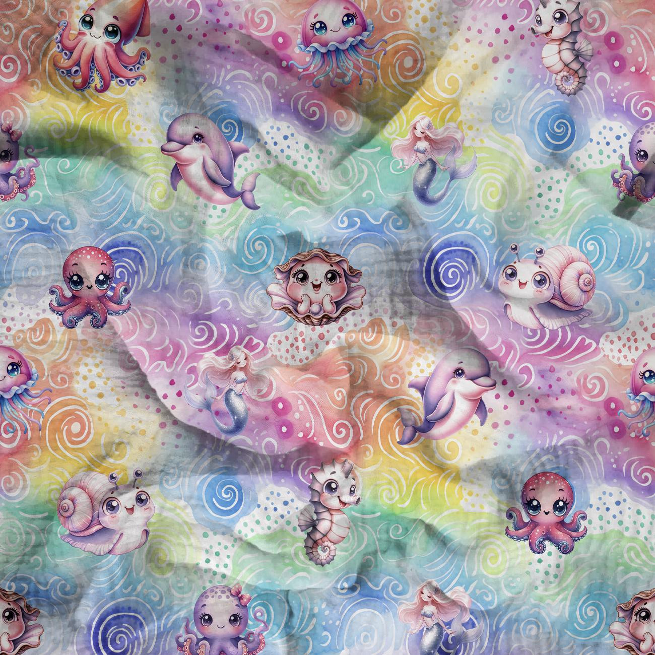 50cm SEA ANIMALS PAT. 3 - Cotton muslin