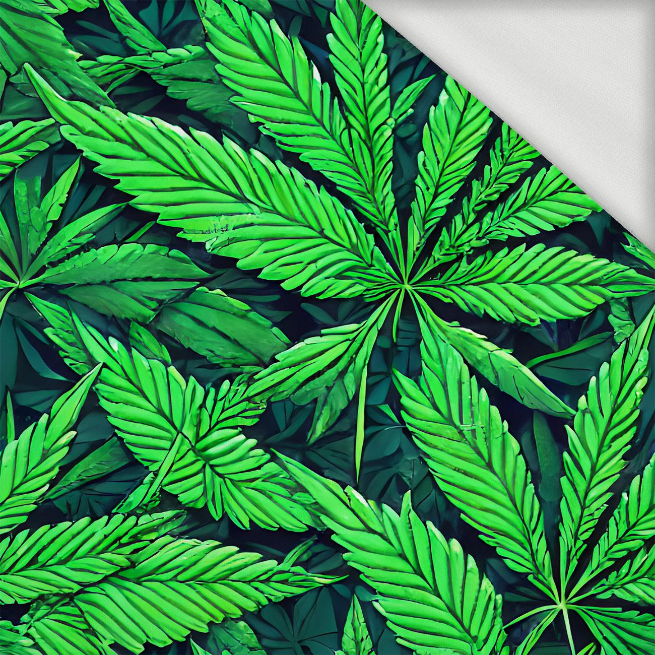 Hemp leaves WZ. 7 - looped knit fabric