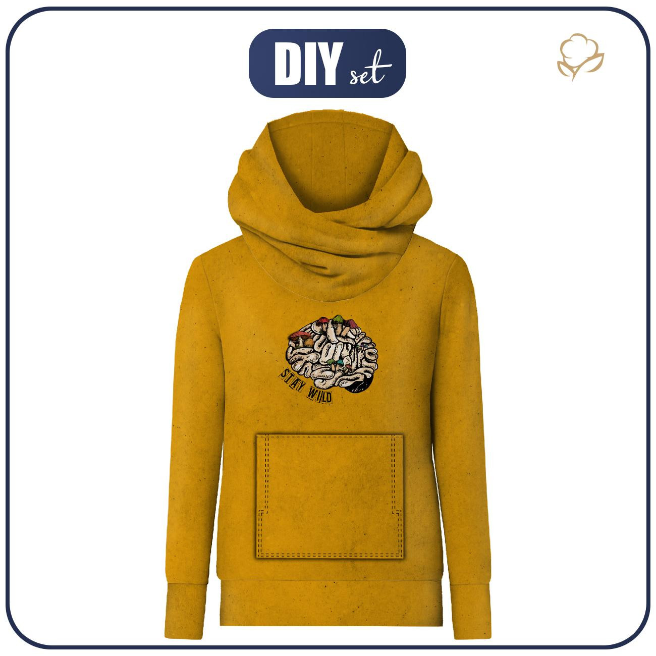 HYDROPHOBIC HOODIE UNISEX - STAY WILD - sewing set