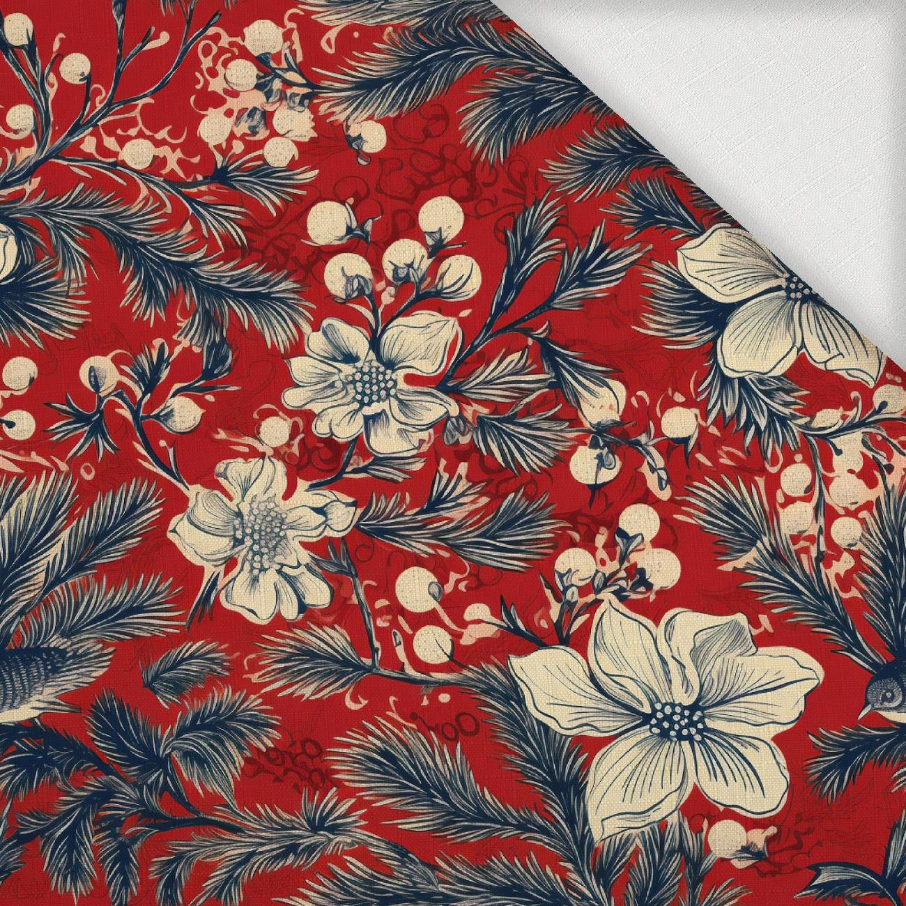 Vintage Christmas wz.15 - Woven Fabric for tablecloths