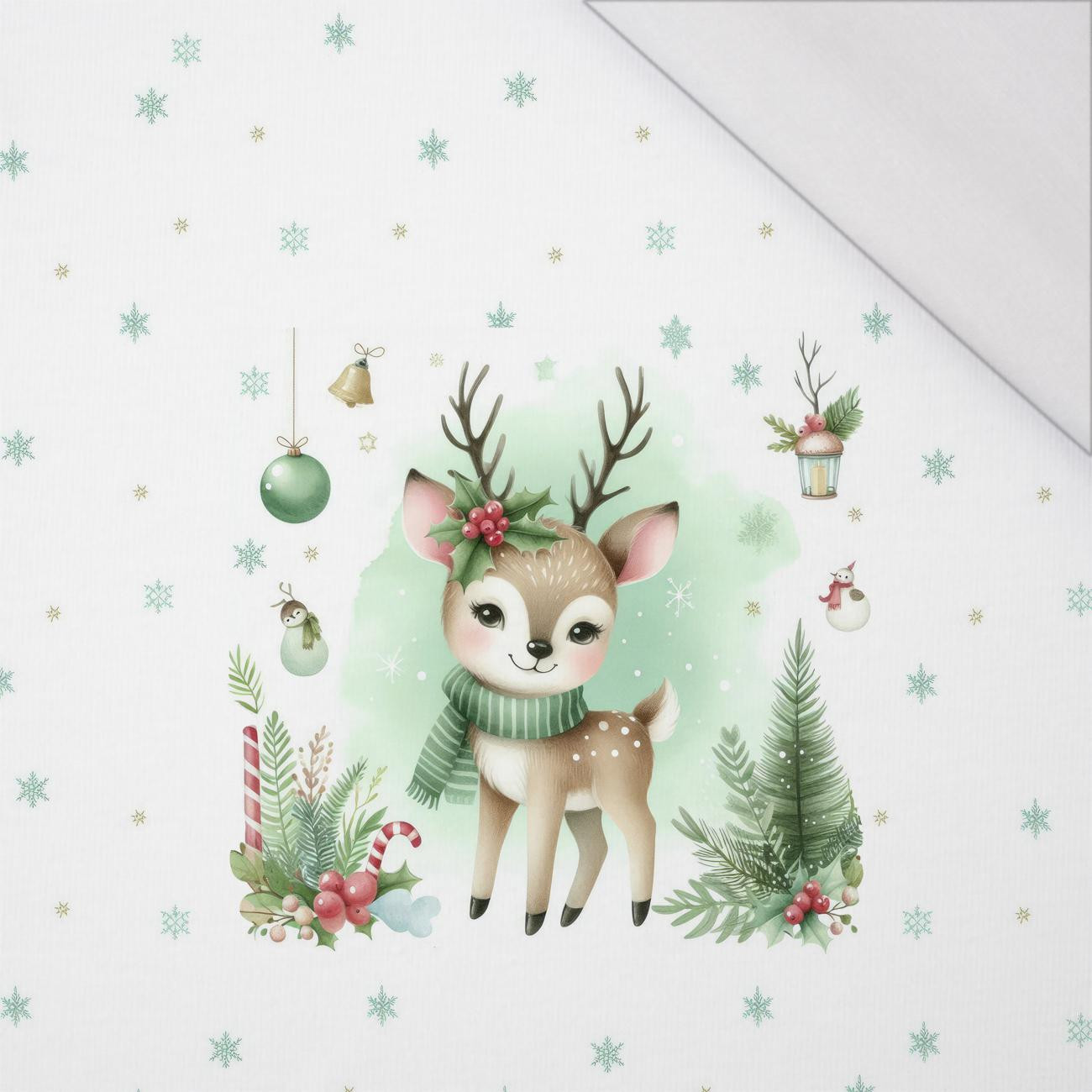 WINTER ANIMALS wz.9 - panel (60cm x 50cm) SINGLE JERSEY
