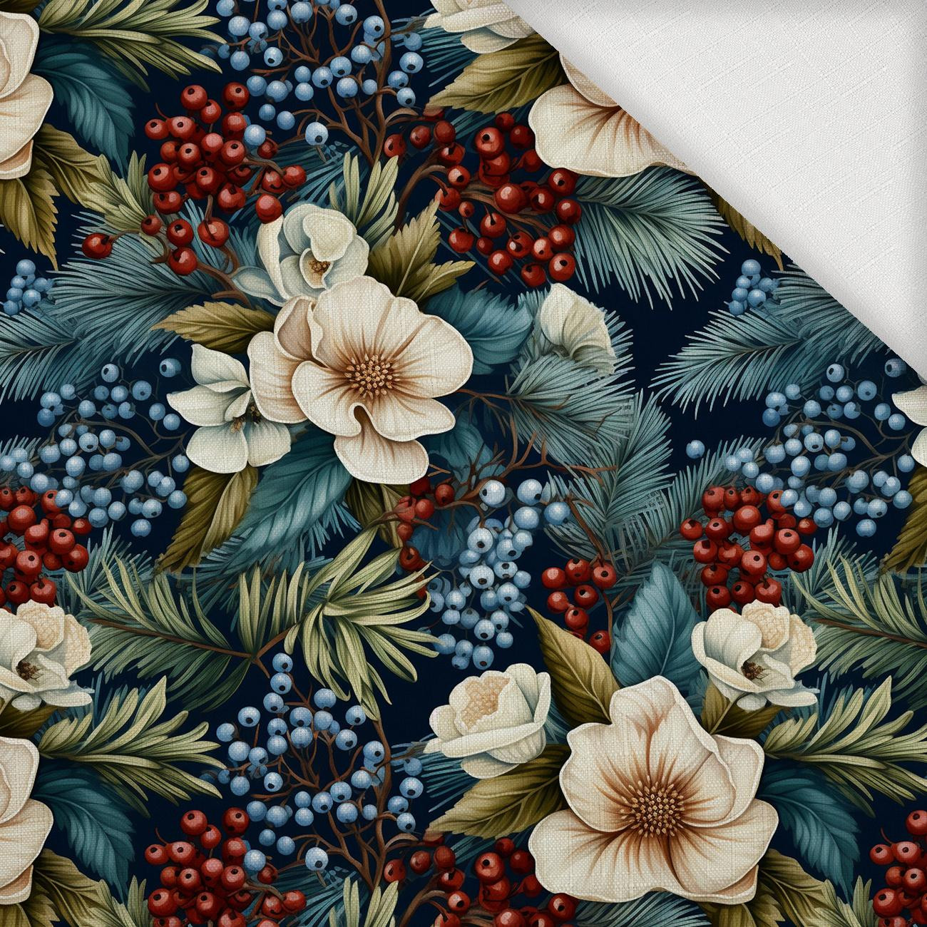 WINTER FLOWERS WZ.13 - Woven Fabric for tablecloths