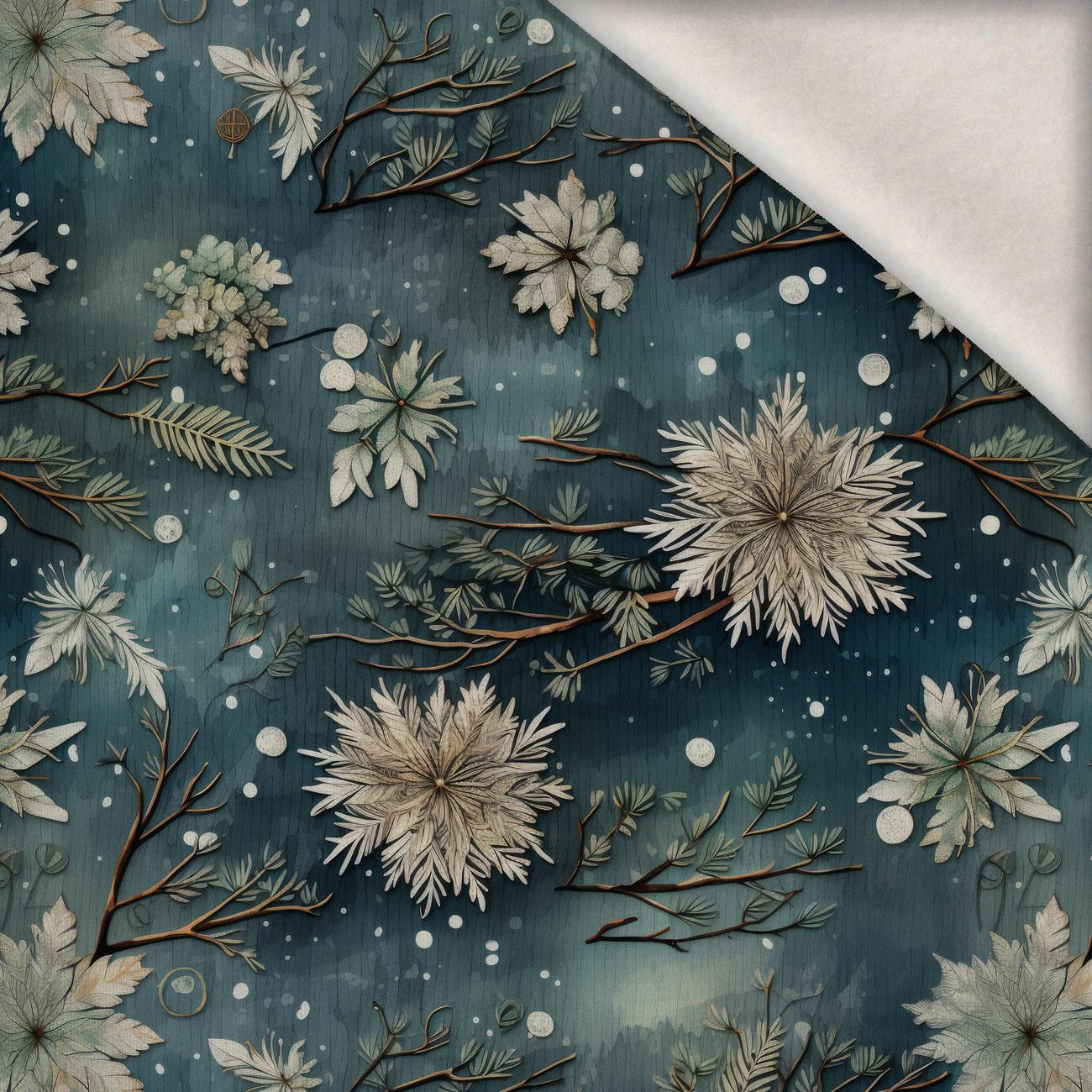 WINTER FLOWERS WZ.8 - brushed knitwear with elastane ITY