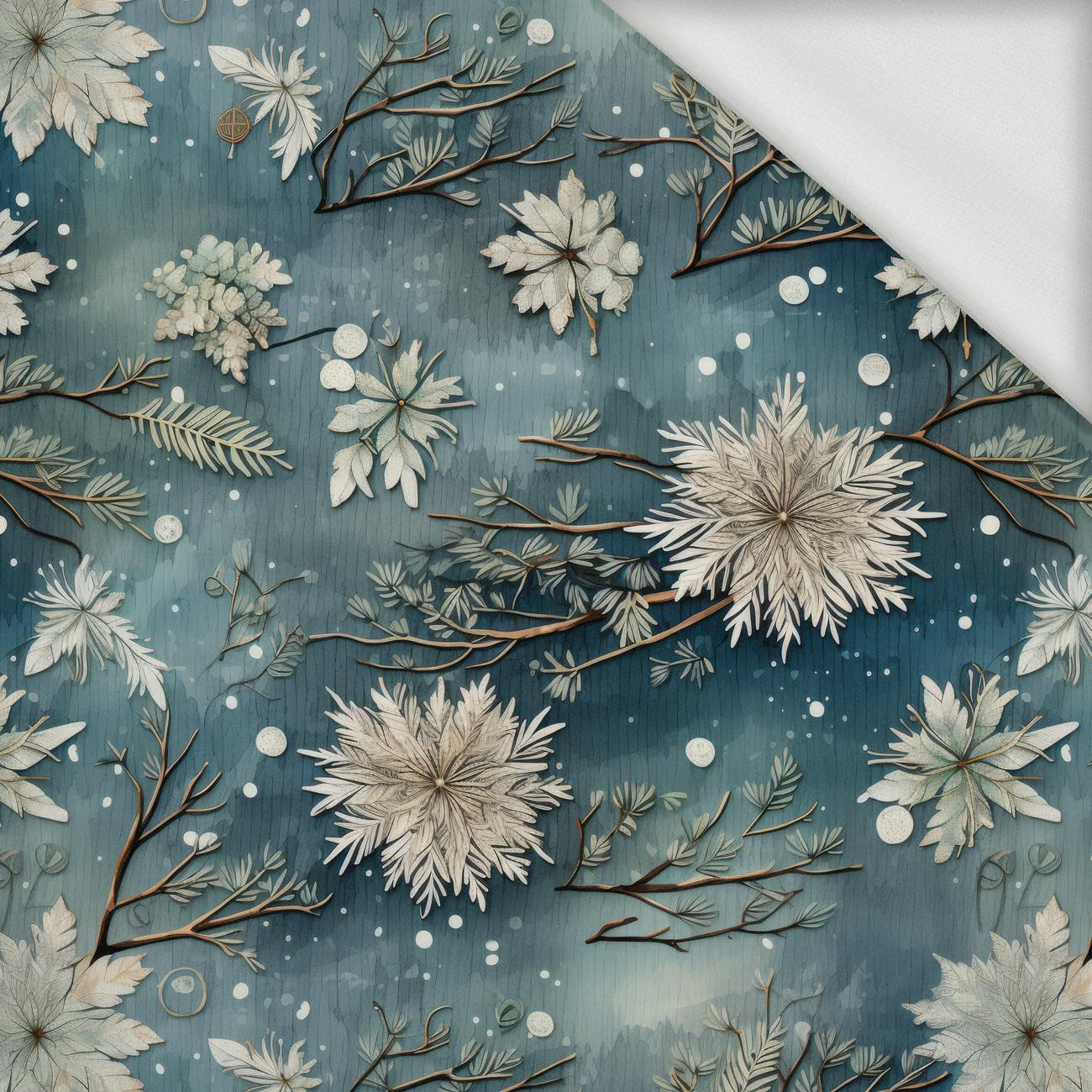 WINTER FLOWERS WZ.8 - looped knit fabric