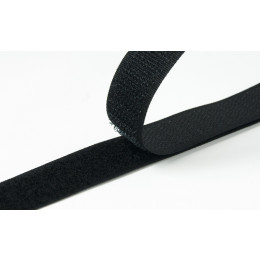 Nylon Velcro Hoop Tape 20 mm complet - BLACK