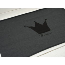 PRINCESS (black) "L" / graphite / MINIMAL - panel single jersey TE210