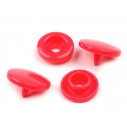 Snaps KAM, plastic fasteners 12mm -LIGHT RED 10 sets