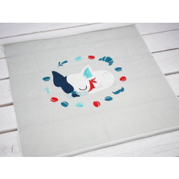 Sleeping dog (J'adore Paris) / aqua - panel single jersey TE210