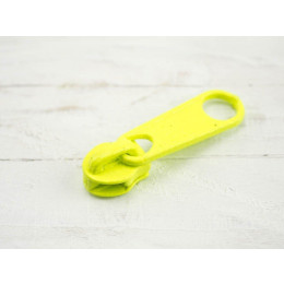 Slider for zipper tape 5mm  neon yellow  - 1003