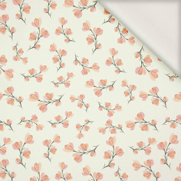 PINK FLOWERS PAT. 4 / white - viscose woven fabric