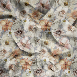 WATER-COLOR FLOWERS pat. 4 - Cotton muslin