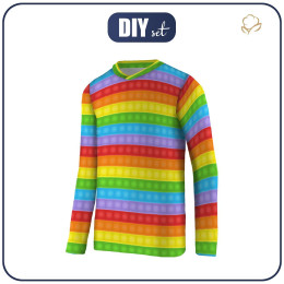 THERMO KIDS BLOUSE (BILLIE) - BUBBLED / colorful - sewing set 128