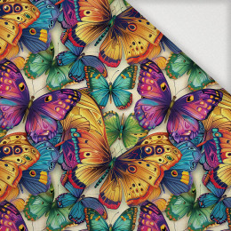 Butterfly & Flowers wz.17 - Woven Fabric for tablecloths