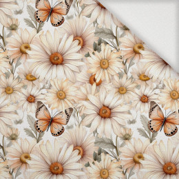 Butterfly & Flowers wz.4 - Woven Fabric for tablecloths